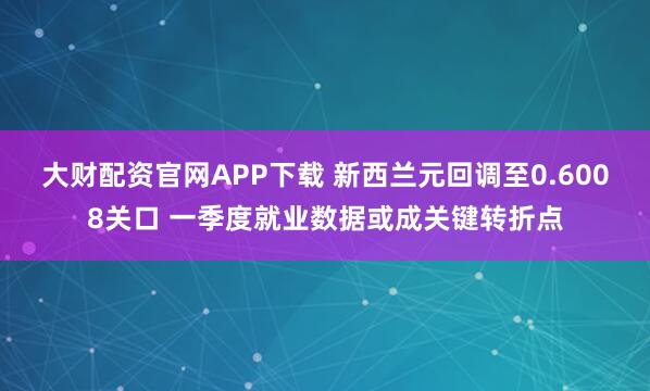 大财配资官网APP下载 新西兰元回调至0.6008关口 一季度就业数据或成关键转折点